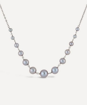 Dinny Hall - 9ct White Gold Signature Grey Freshwater Pearl Necklace image number 0