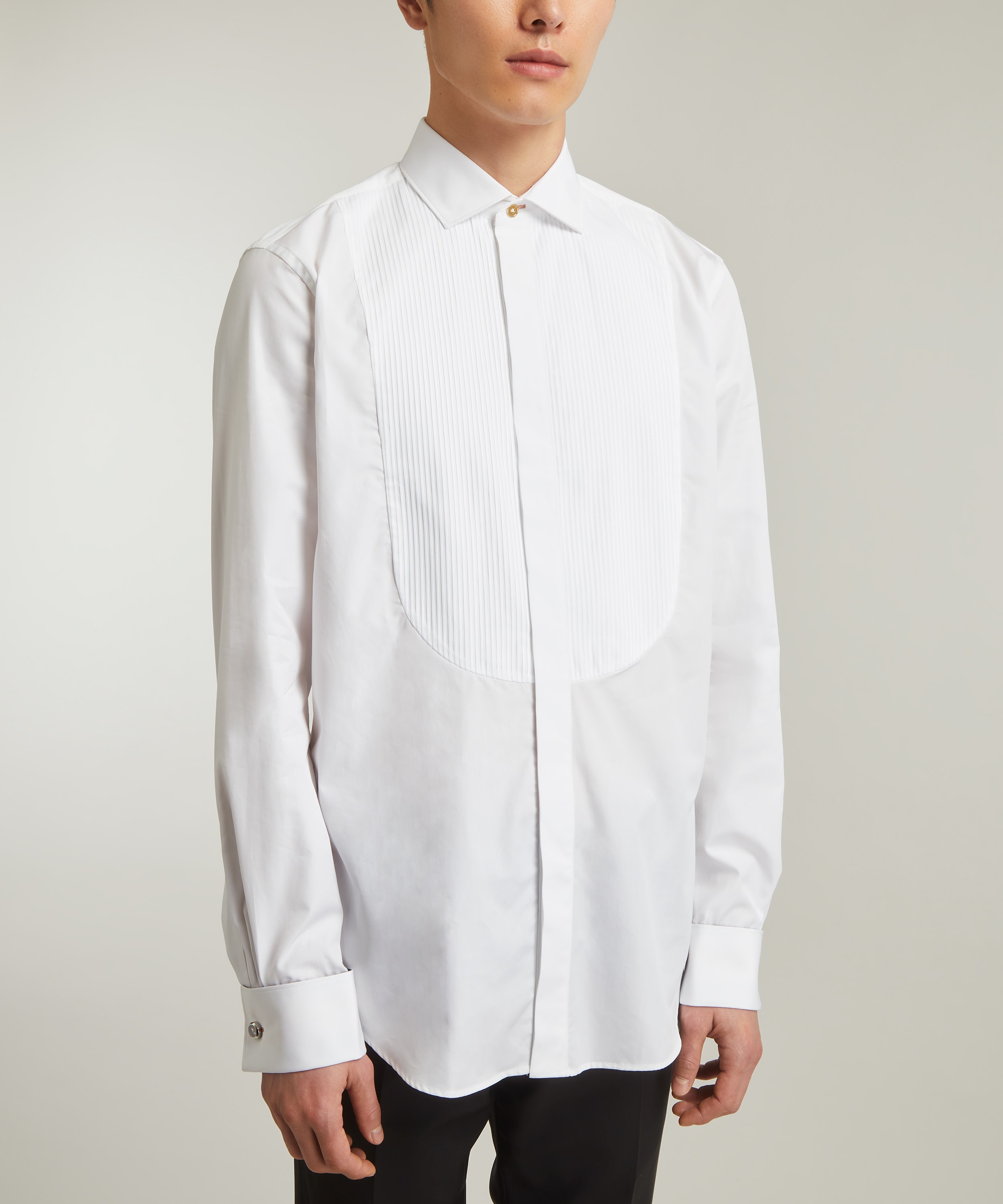 Paul Smith - Pleated-Bib Double-Cuff Evening Shirt  image number 2