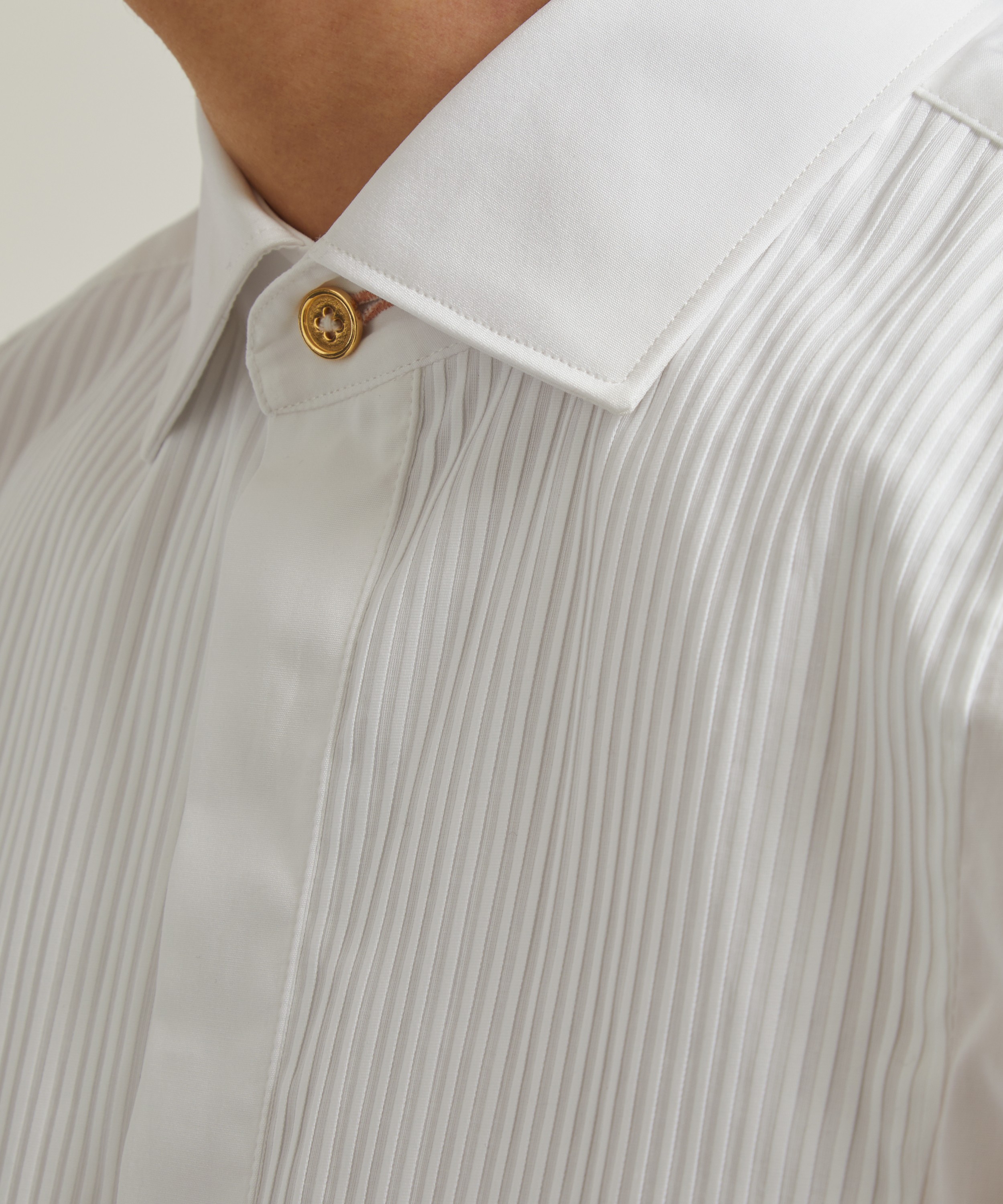 Paul Smith - Pleated-Bib Double-Cuff Evening Shirt  image number 4