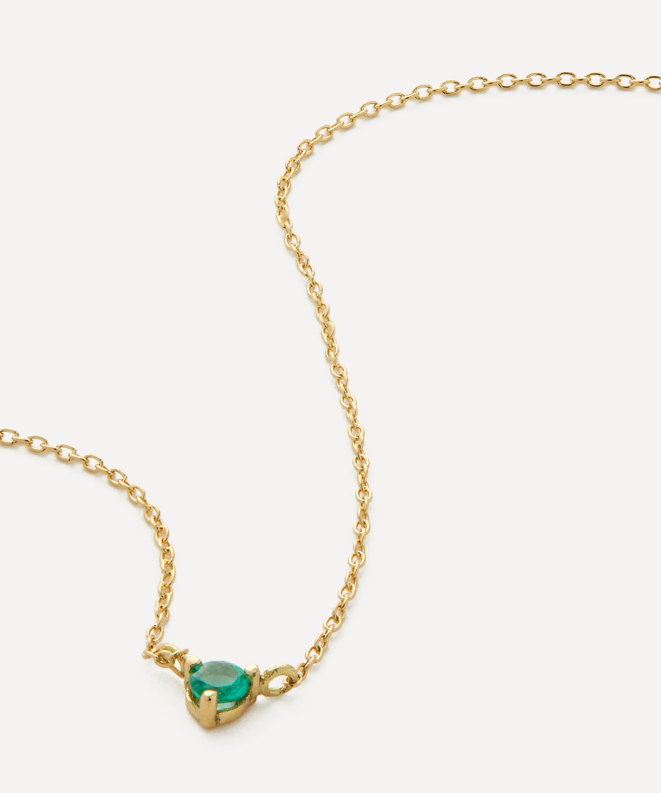 Satomi Kawakita - 18ct Gold Emerald Birthstone Necklace