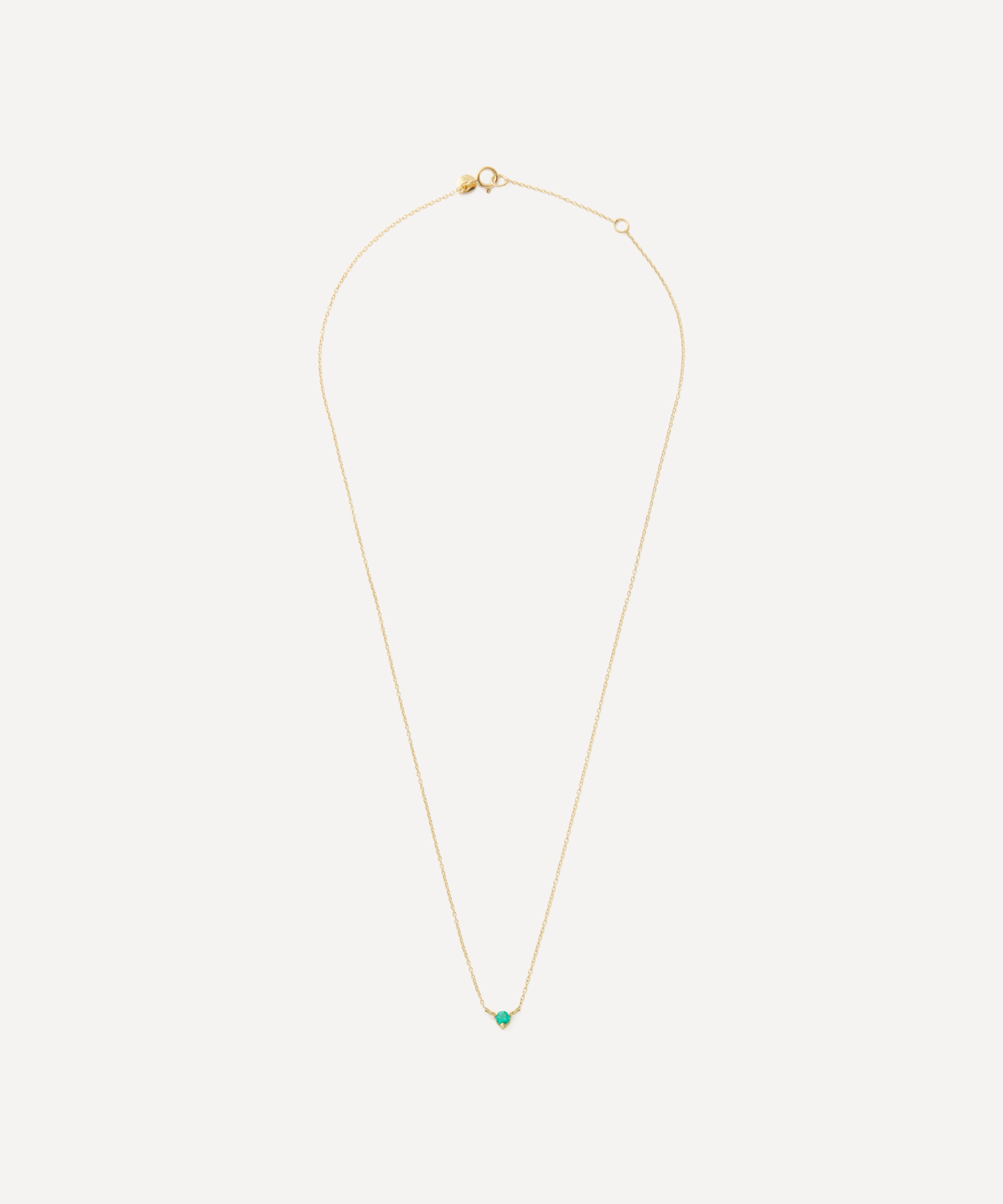 Satomi Kawakita - 18ct Gold Emerald Birthstone Necklace image number 1