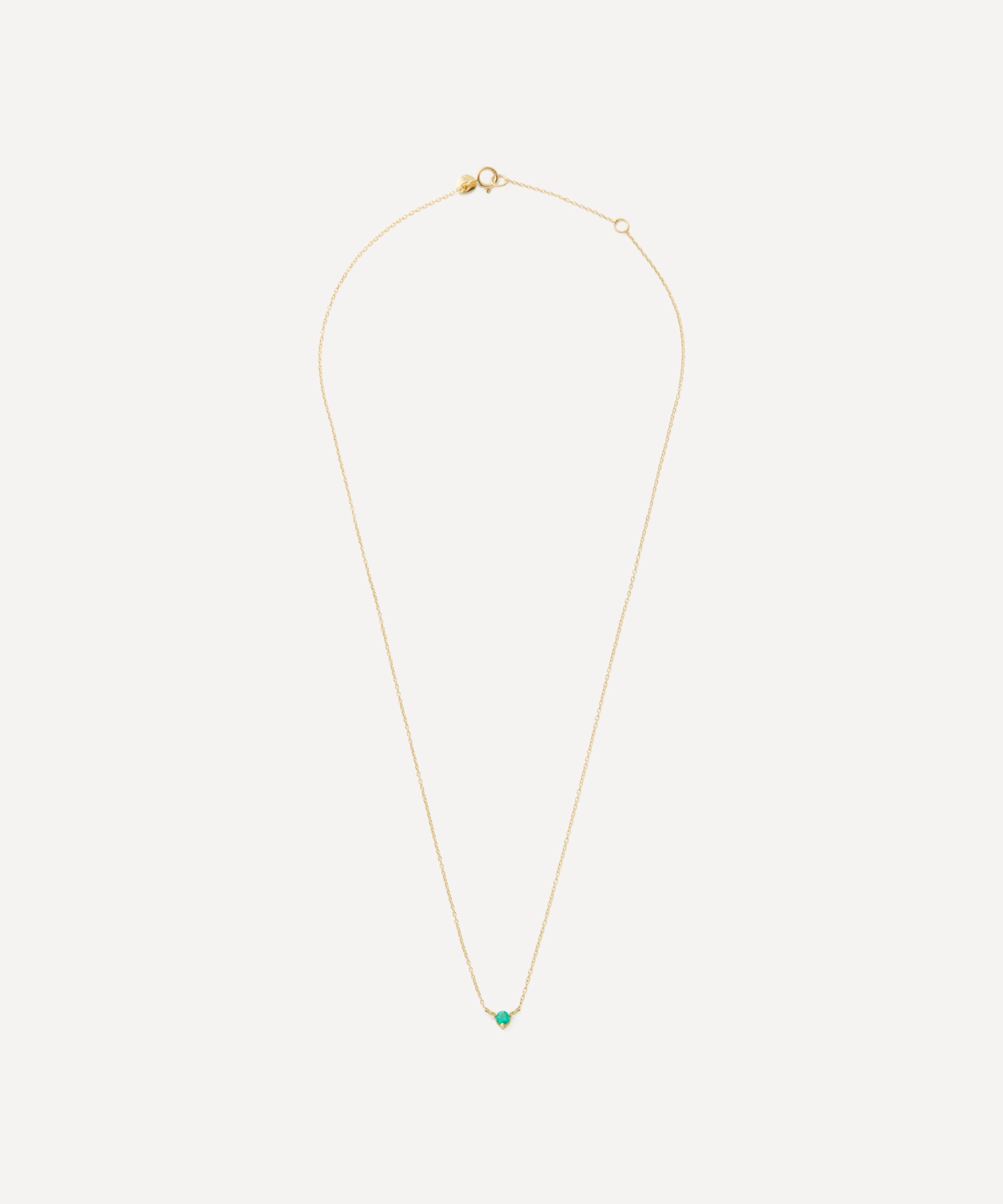 Satomi Kawakita - 18ct Gold Emerald Birthstone Necklace image number 1