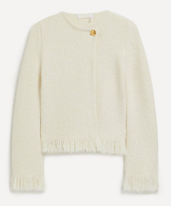 Chloé - Silk and Cashmere Bouclé Knit Jacket image number null