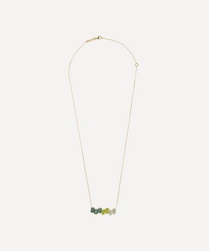 Suzanne Kalan - 14ct Gold Ann Green Ombre Bar Pendant Necklace image number 1