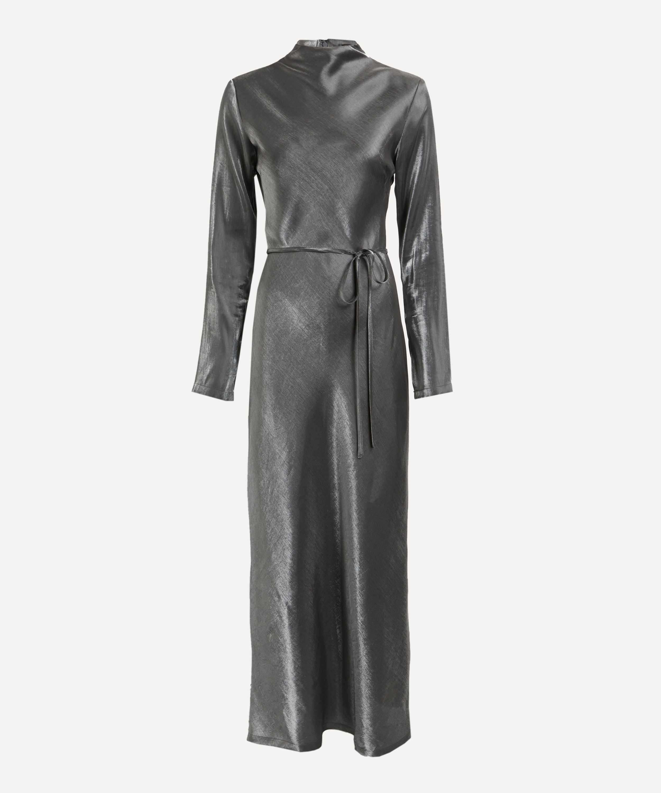 Aligne - Kelly High-Neck Belted Maxi-Dress image number null