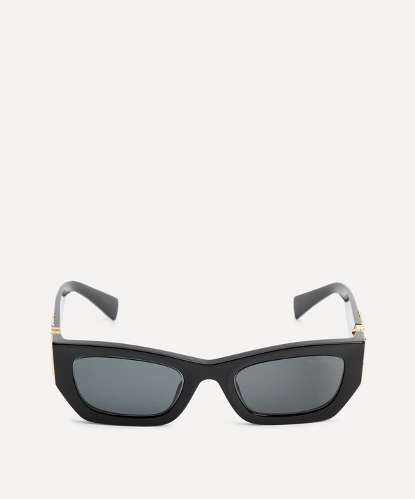 Miu Miu - Iconic Plaque Rectangular Sunglasses image number null