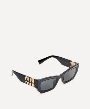 Miu Miu - Iconic Plaque Rectangular Sunglasses image number 2
