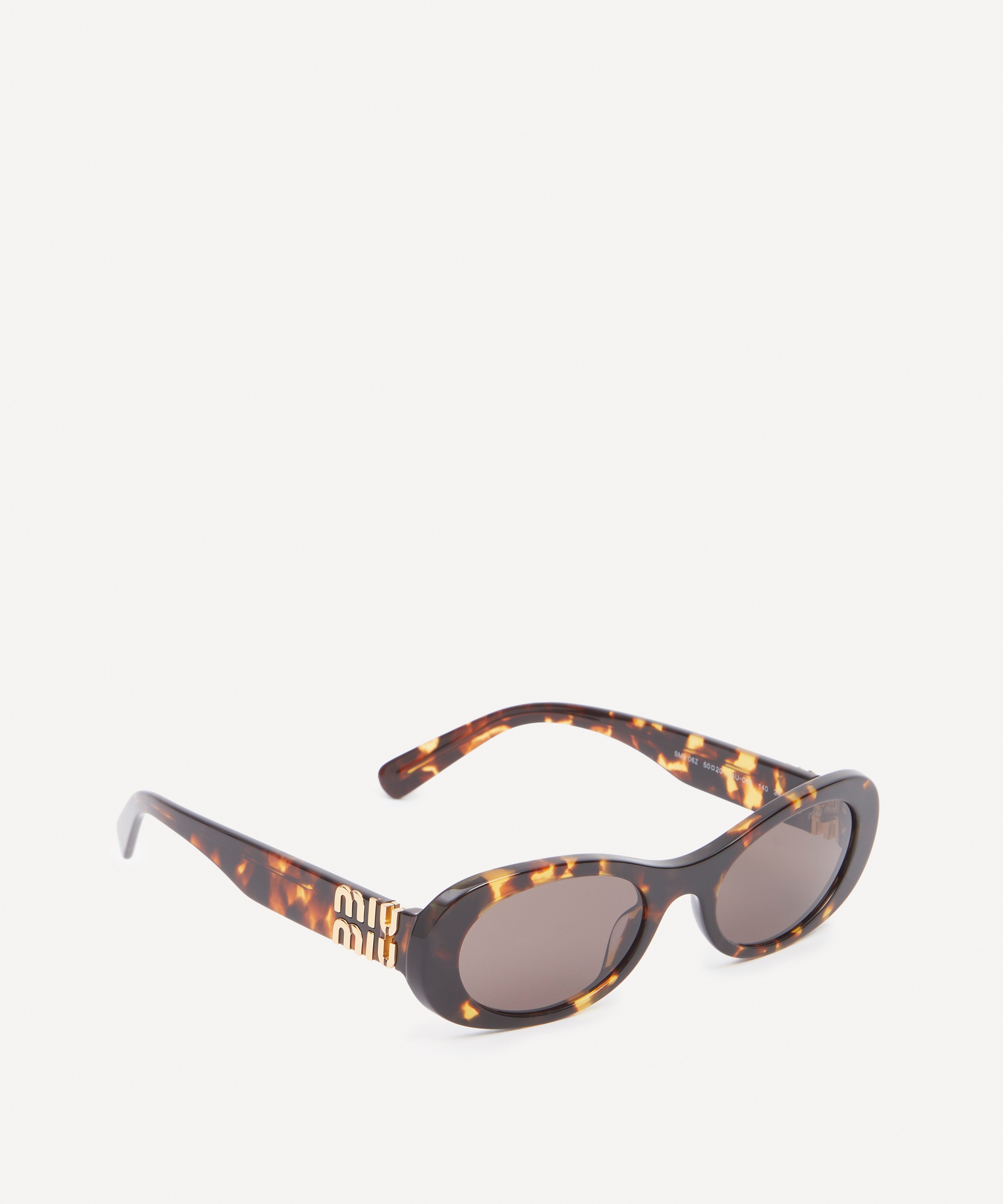 Miu Miu - Havana Oval Sunglasses image number 1