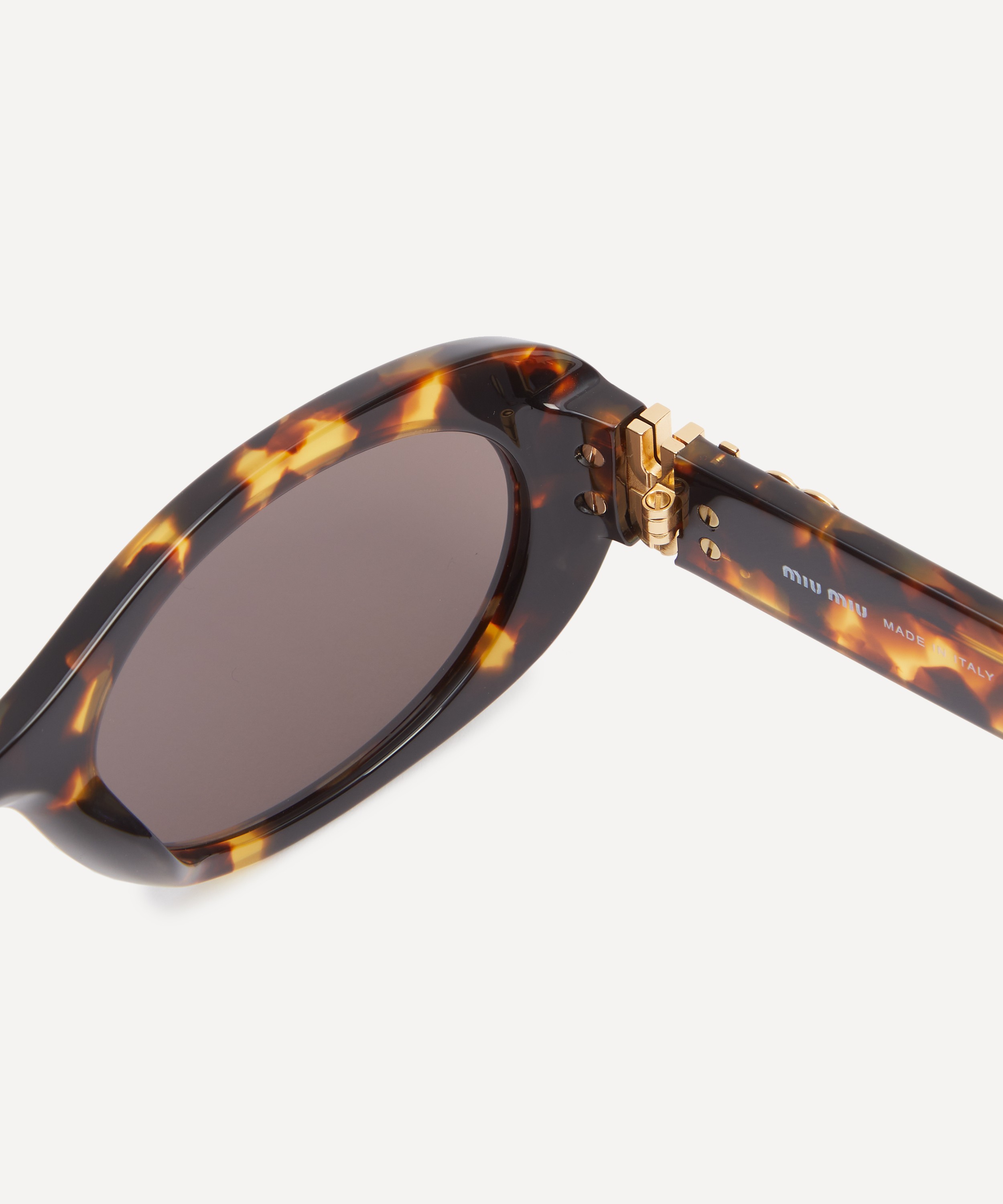 Miu Miu - Havana Oval Sunglasses image number 2