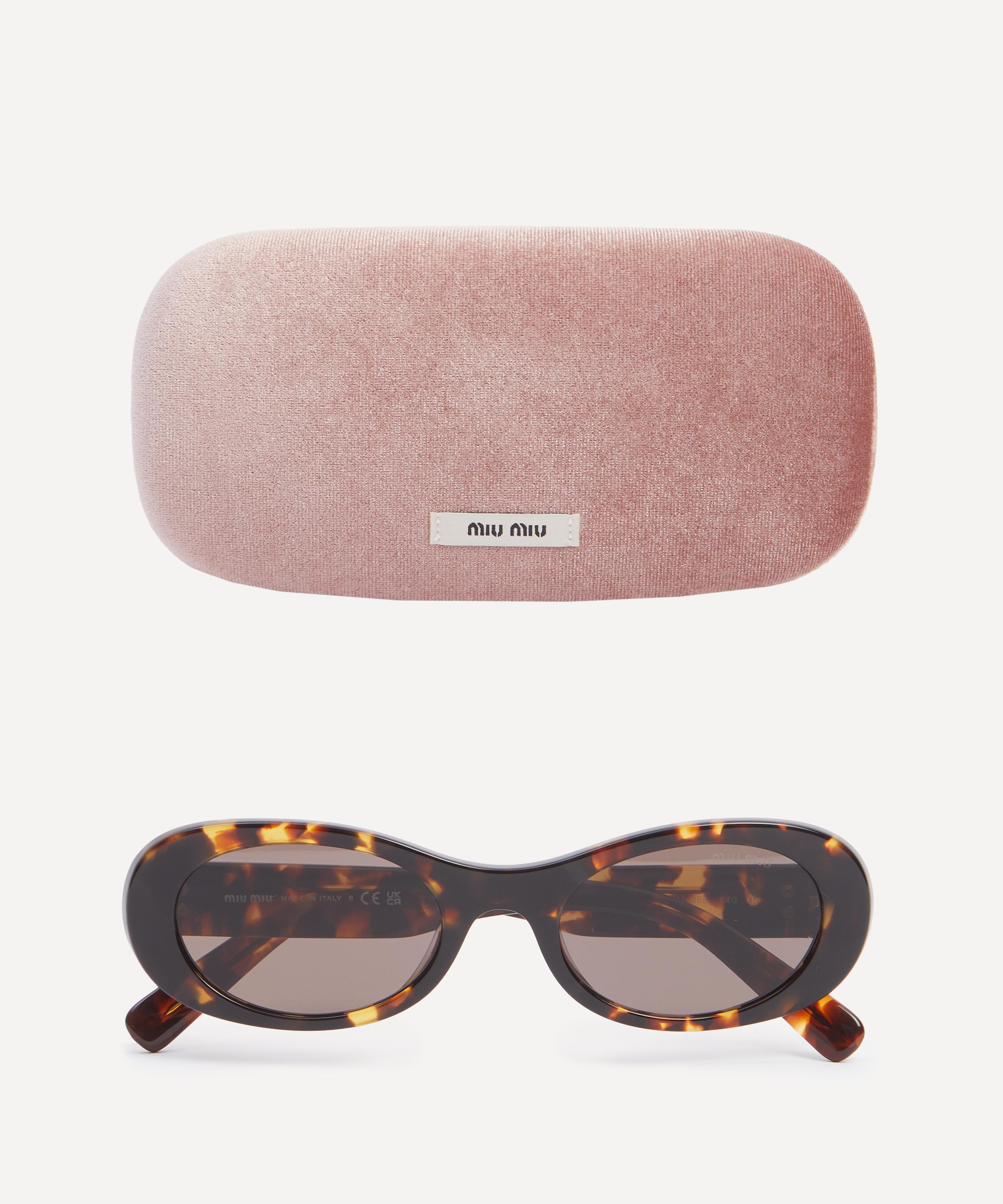 Miu Miu - Havana Oval Sunglasses image number 3