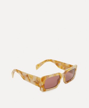 Prada - Rectangle Desert Tortoise Acetate Sunglasses image number 2