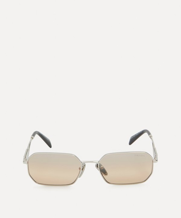 Prada - Rectangle Metal Sunglasses image number null