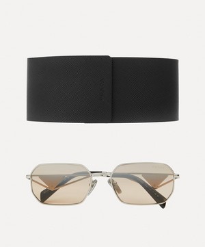 Prada - Rectangle Metal Sunglasses image number 3