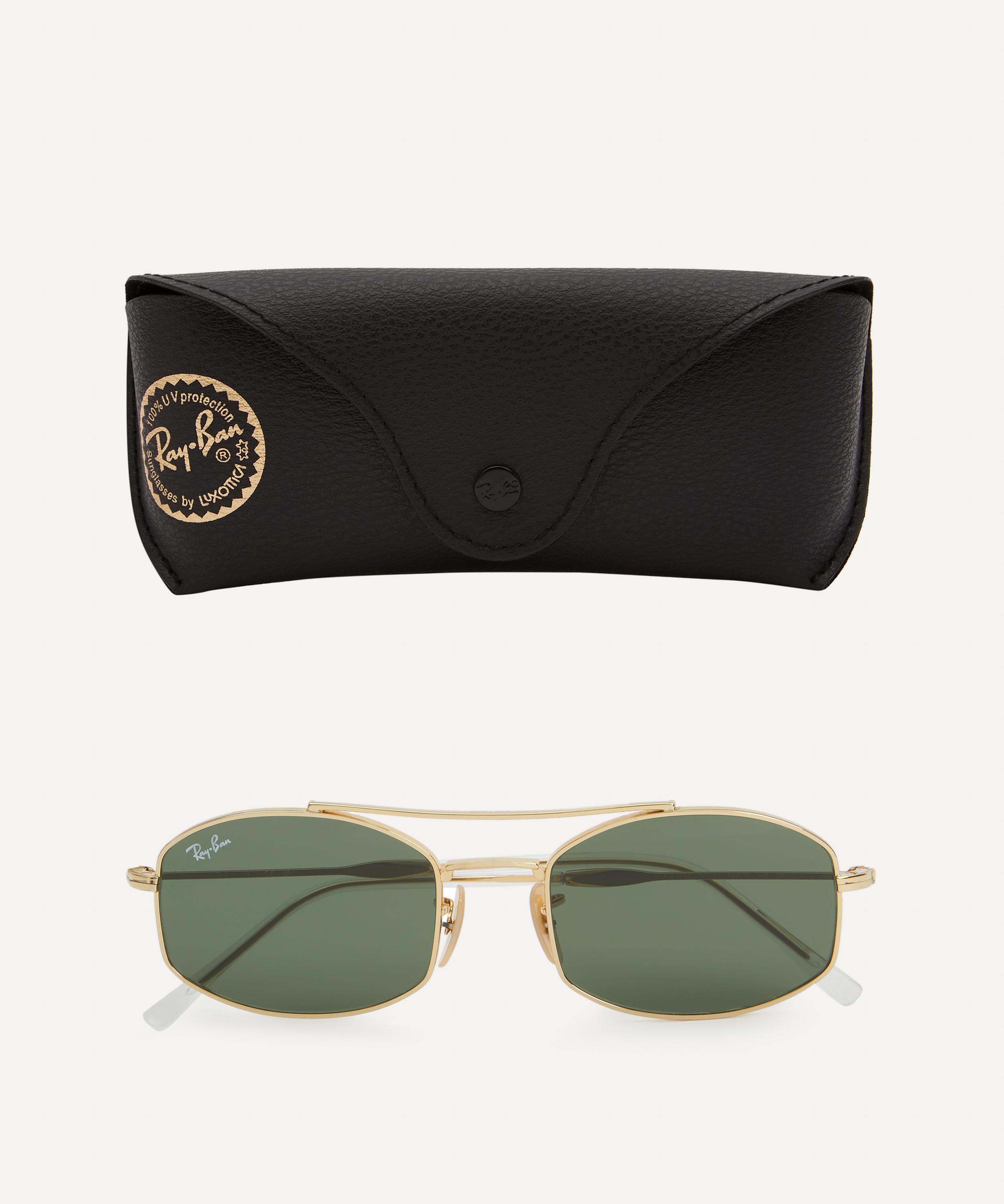 Oval metal outlet sunglasses