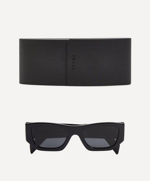 Prada - Geometric Rectangle Frame Sunglasses image number 3