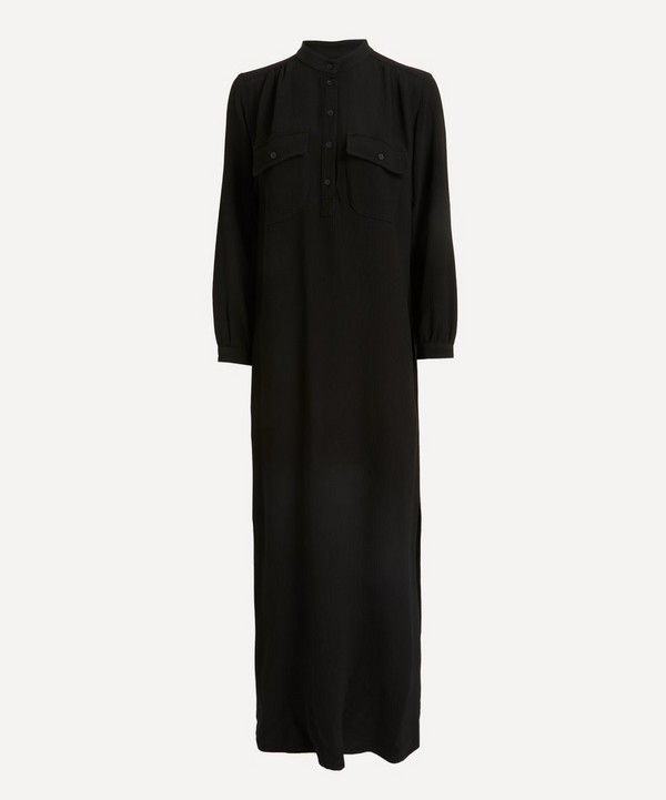 A.P.C. - Marla Crinkled Crepe Maxi Shirtdress image number null