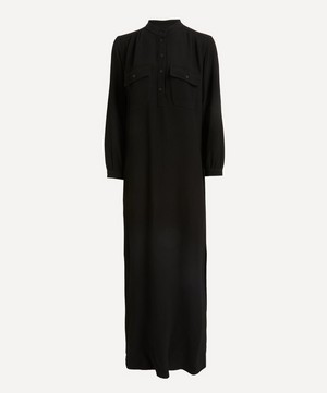 A.P.C. - Marla Crinkled Crepe Maxi Shirtdress image number 0