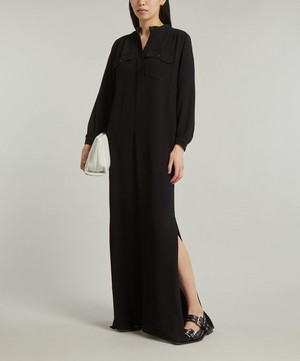 A.P.C. - Marla Crinkled Crepe Maxi Shirtdress image number 1