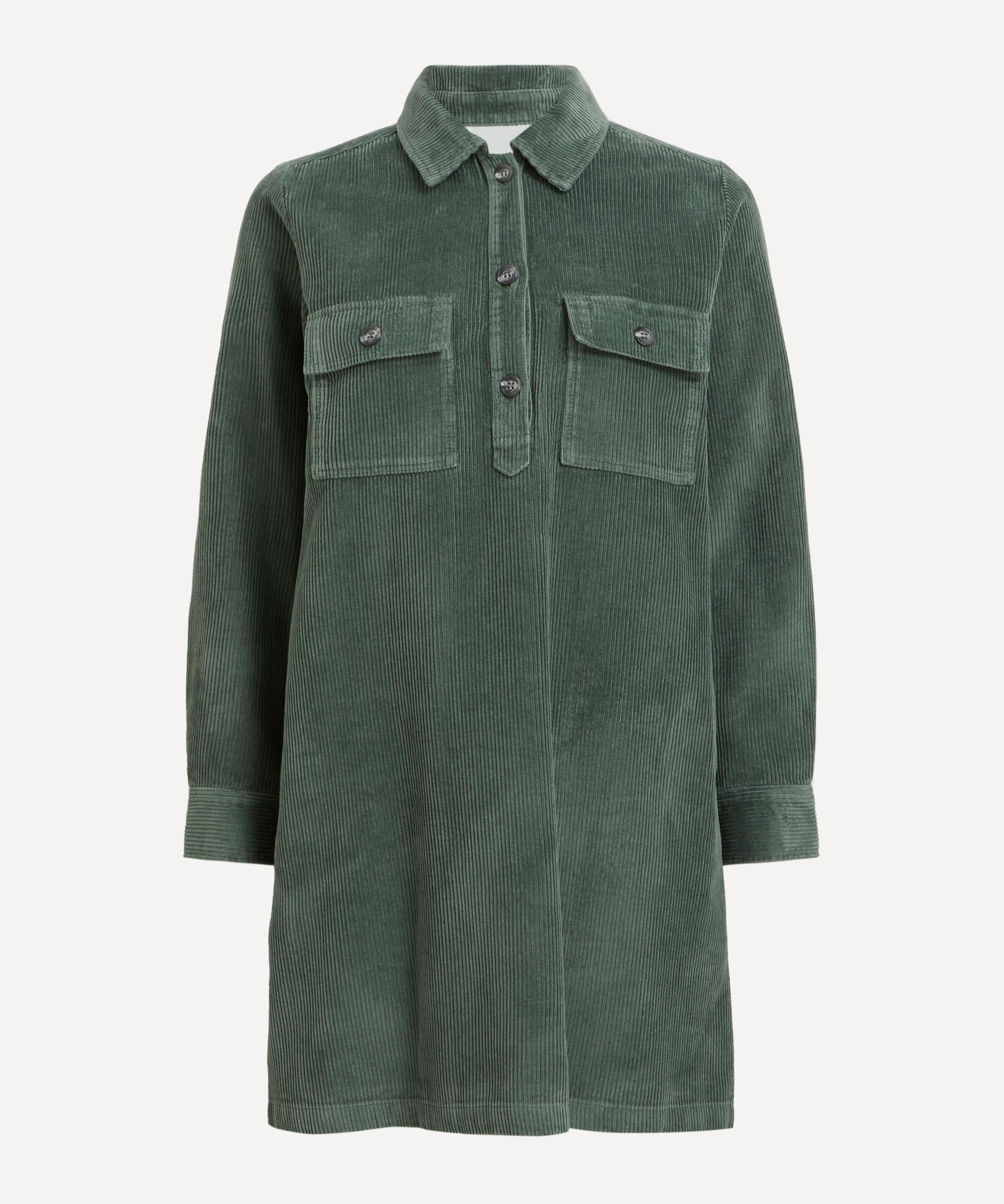 A.P.C. - Mia Almond Green Corduroy Dress image number 0