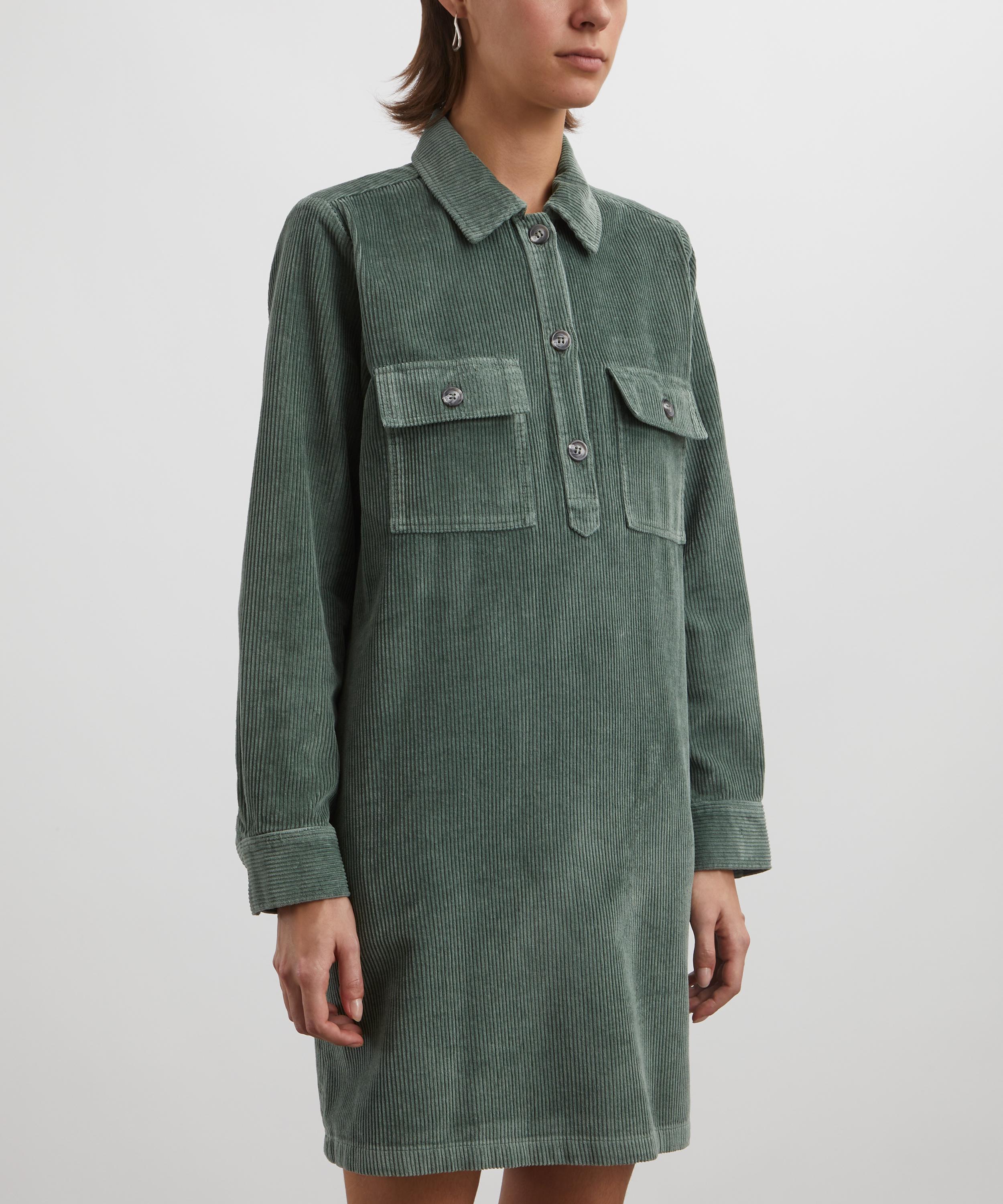 A.P.C. - Mia Almond Green Corduroy Dress image number 2