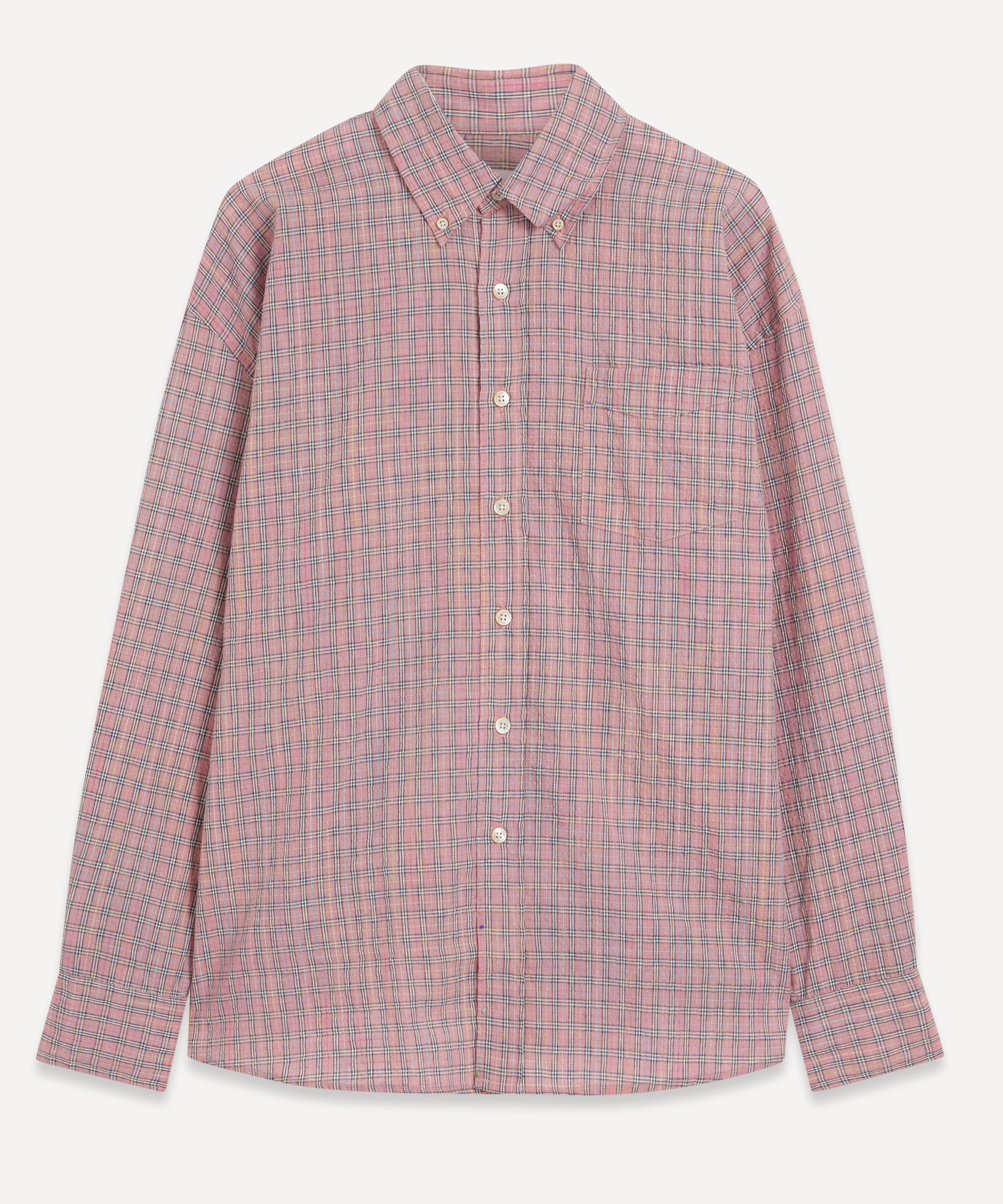 Our Legacy Borrowed BD Shirt in Pink Kimble Check | Liberty