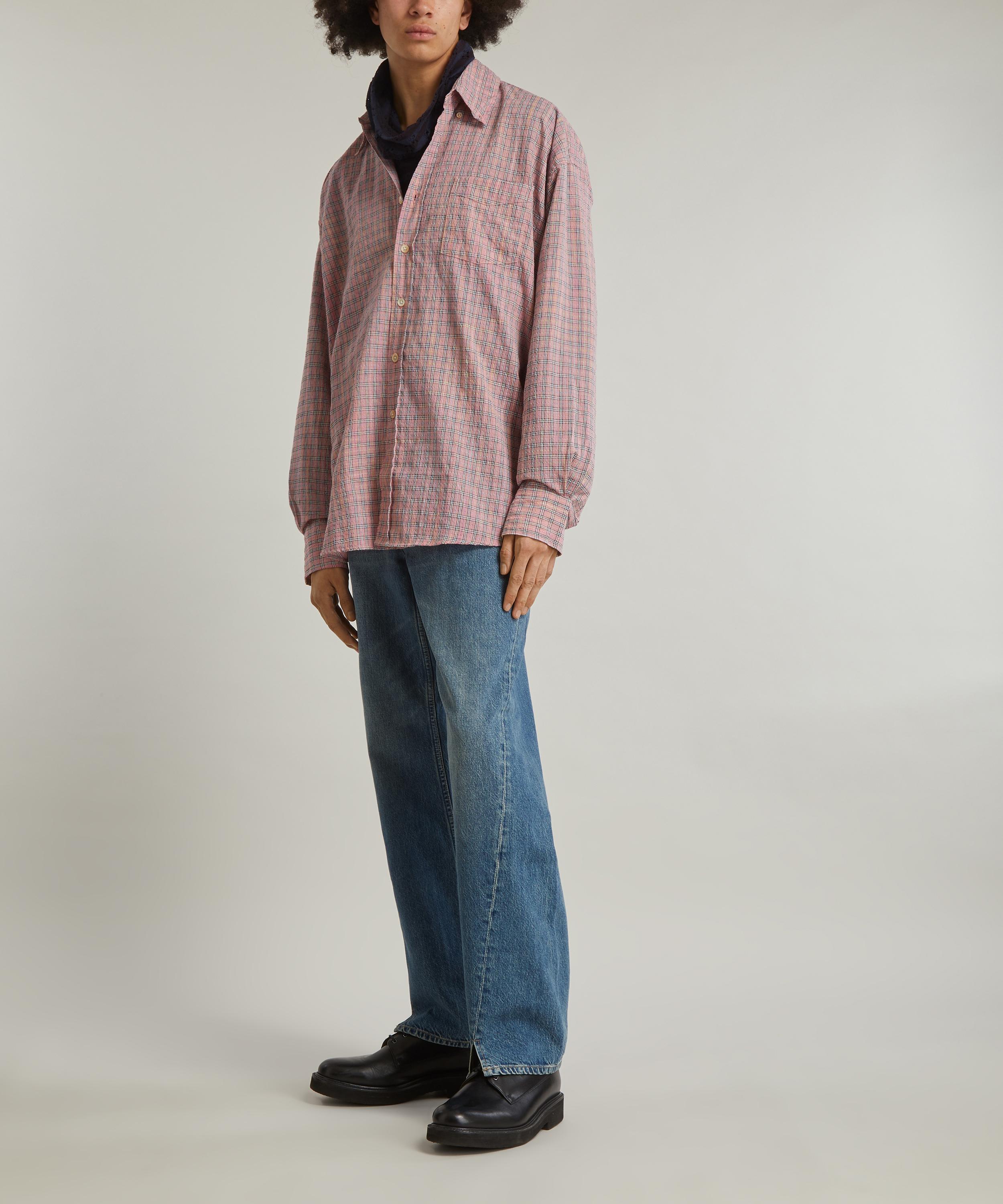 Our Legacy Borrowed BD Shirt in Pink Kimble Check | Liberty