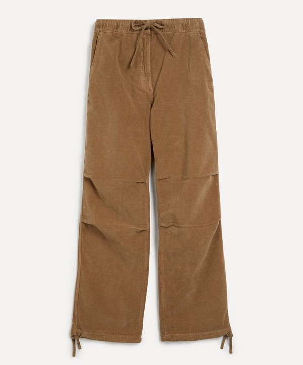 Ganni - Drawstring Washed Corduroy Trousers image number null