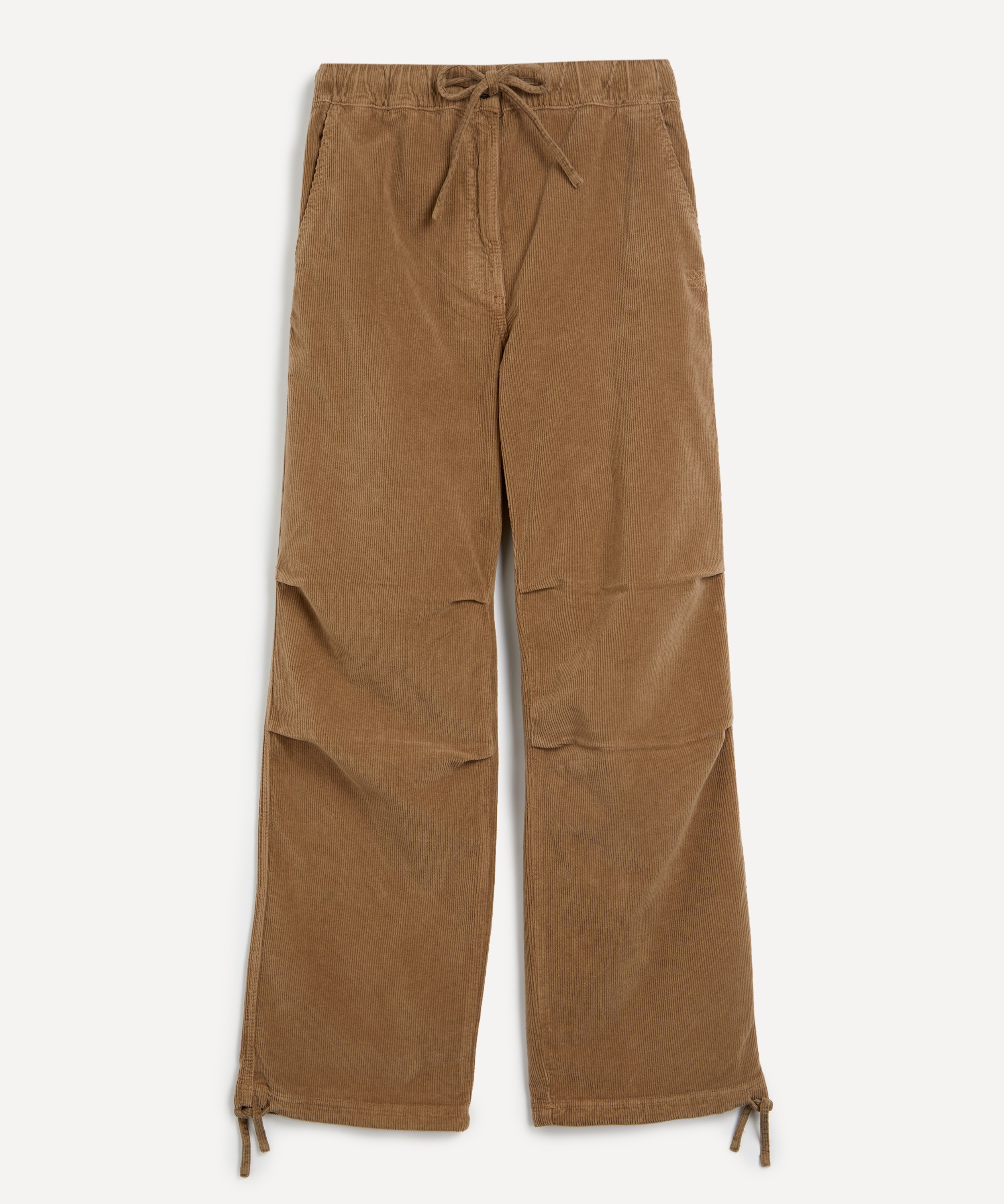 Ganni - Drawstring Washed Corduroy Trousers