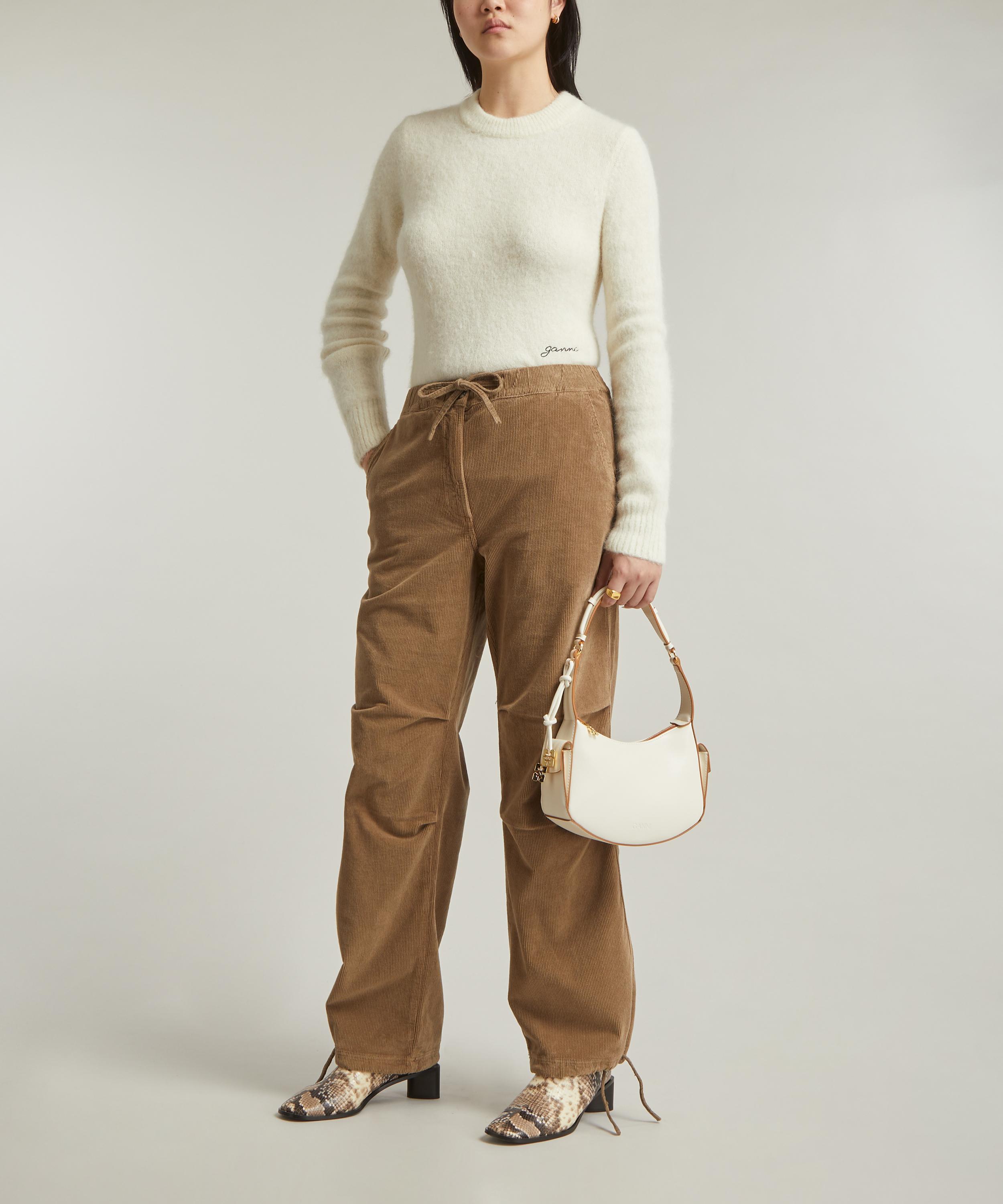 Ganni - Drawstring Washed Corduroy Trousers image number 1