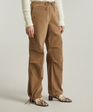 Ganni - Drawstring Washed Corduroy Trousers image number 2