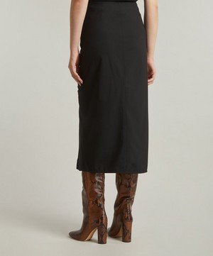 Ganni - Drapey Melange Midi Skirt image number 3