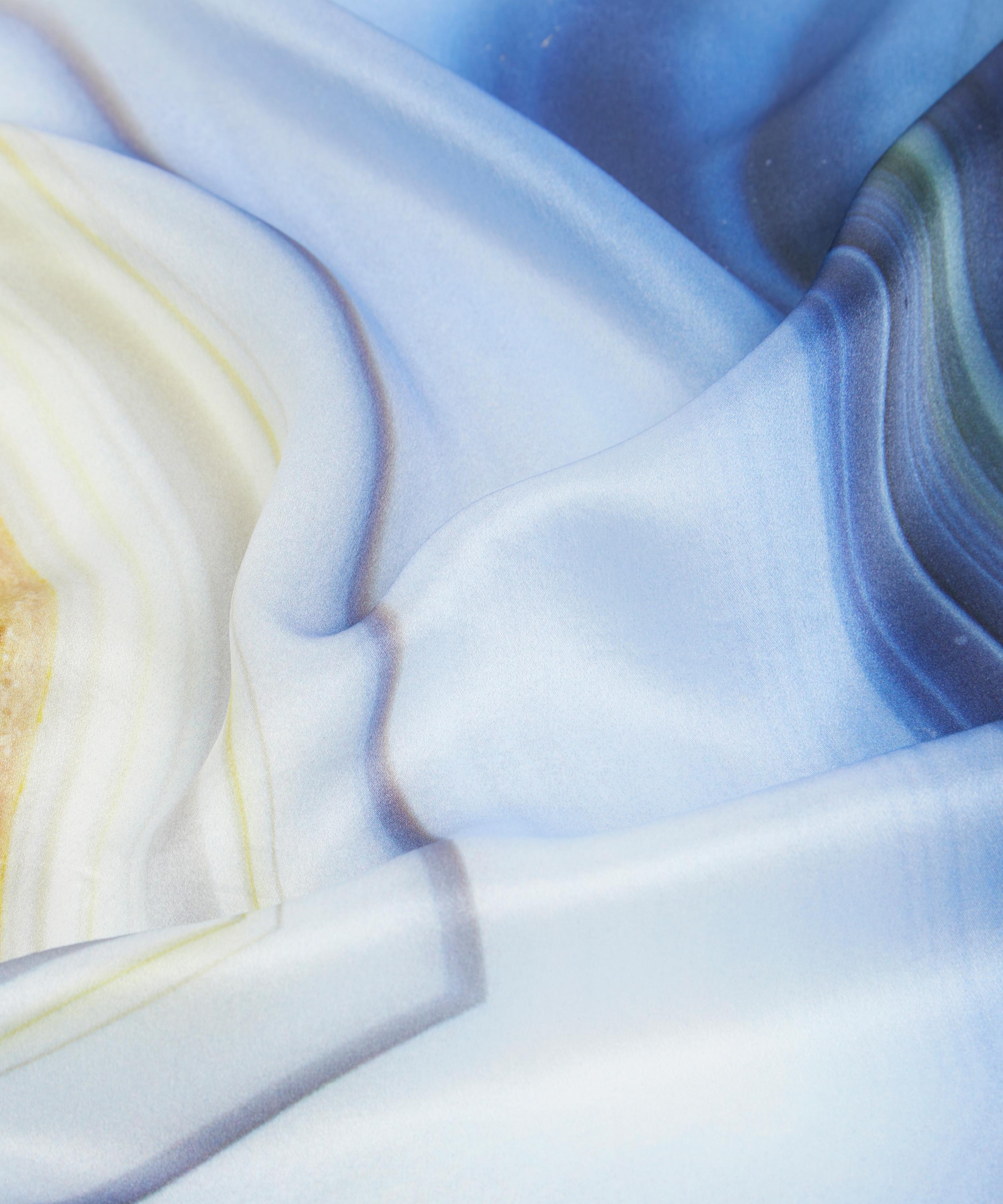 Weston - Blue Precious Stone Small Satin Silk Scarf image number 3