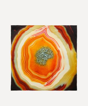 Weston - Orange Small Satin Silk Scarf image number 0