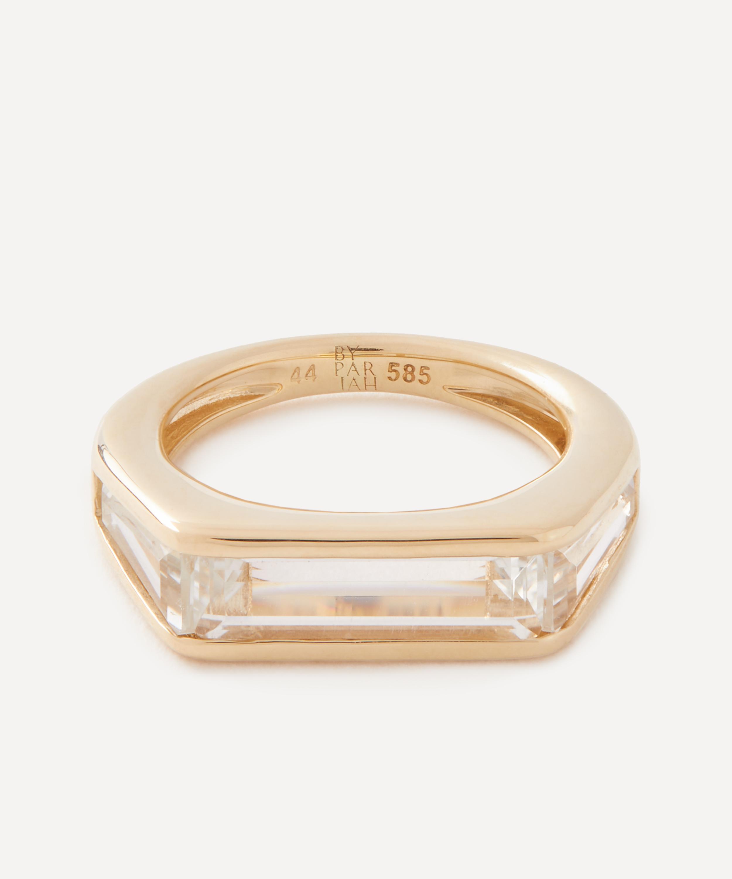 Baguette pinky store ring