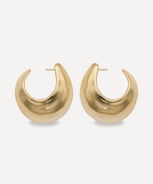 By Pariah - 14ct Gold-Plated Vermeil Silver Sabine Medium Hoop Earrings image number null