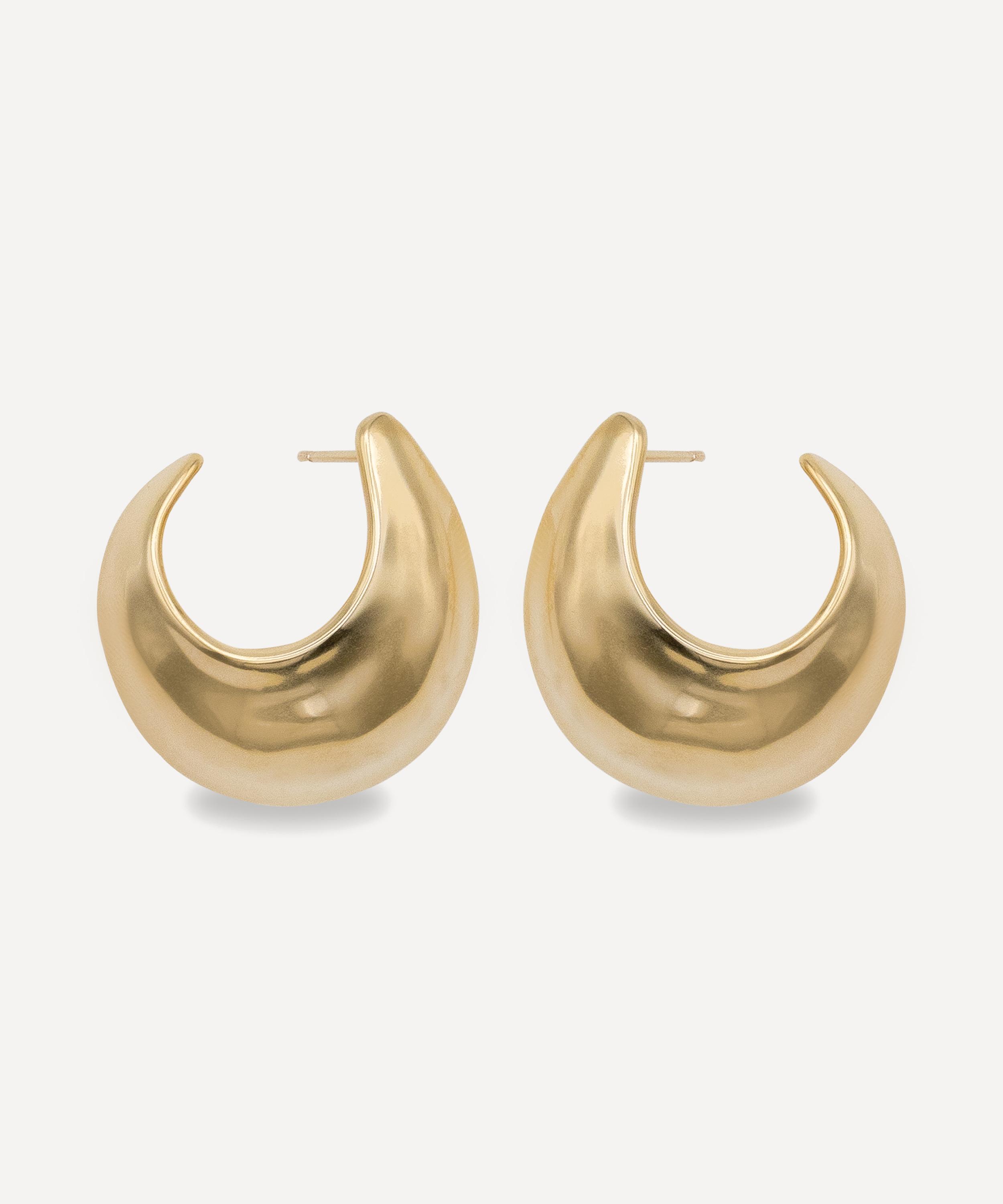 By Pariah 14ct Gold-Plated Vermeil Silver Sabine Medium Hoop Earrings |  Liberty