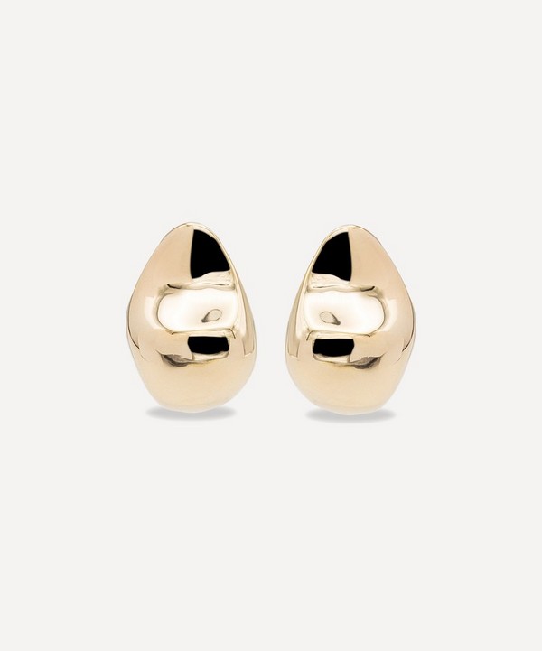By Pariah - 14ct Gold-Plated Vermeil Silver Luna Small Stud Earrings image number null