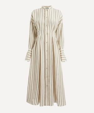 Max Mara - Yole Striped Linen Long Dress image number 0