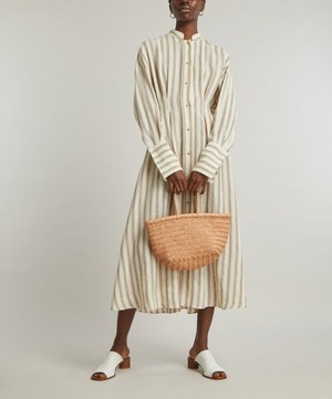 Max Mara - Yole Striped Linen Long Dress image number 1