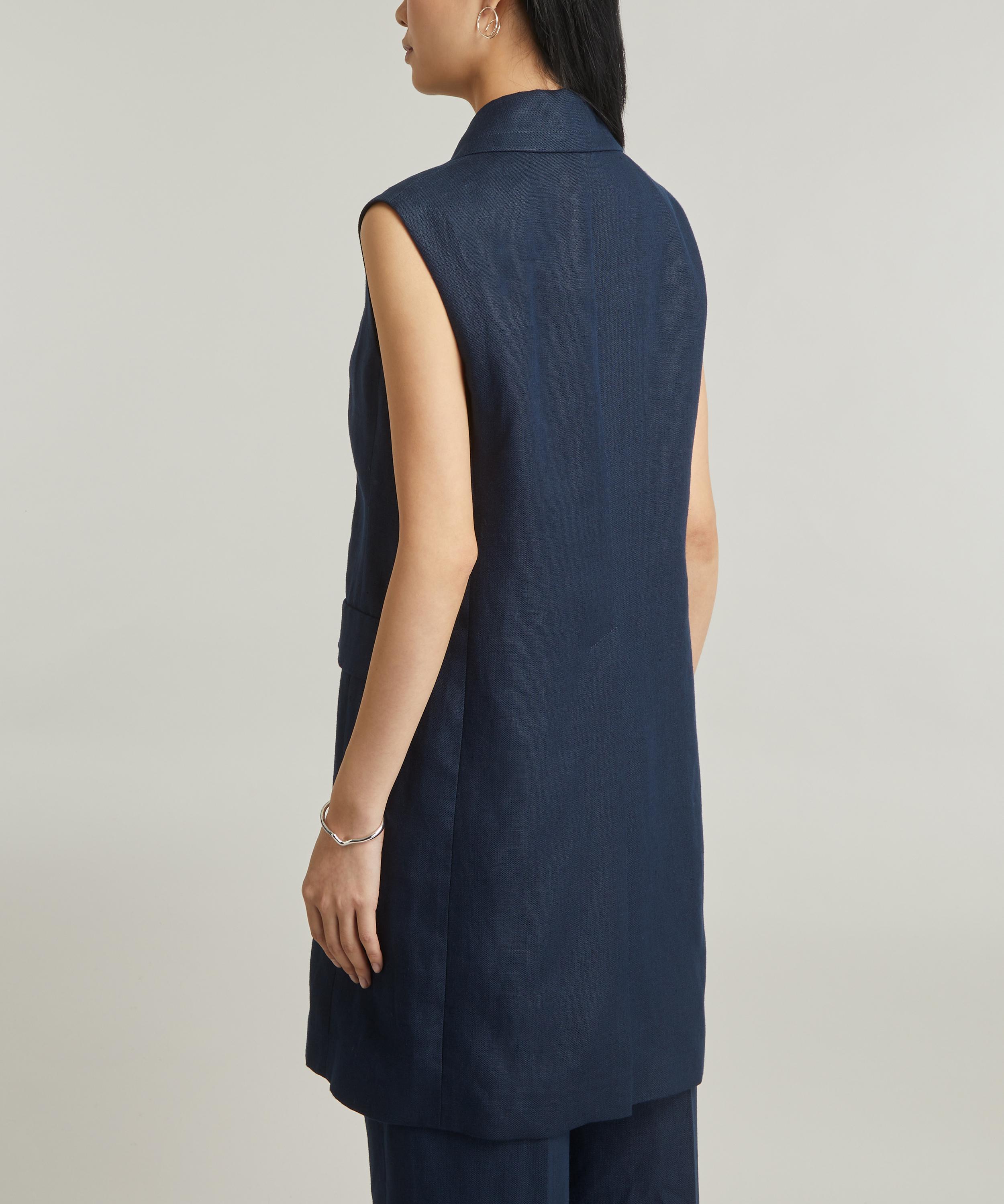 S Max Mara - Marie Linen Long Vest image number 3