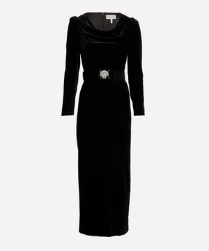 Saloni - Jinx-E Velvet Dress image number 0