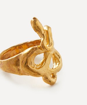 Alighieri - 24ct Gold-Plated Coiled Snake Ring image number 1