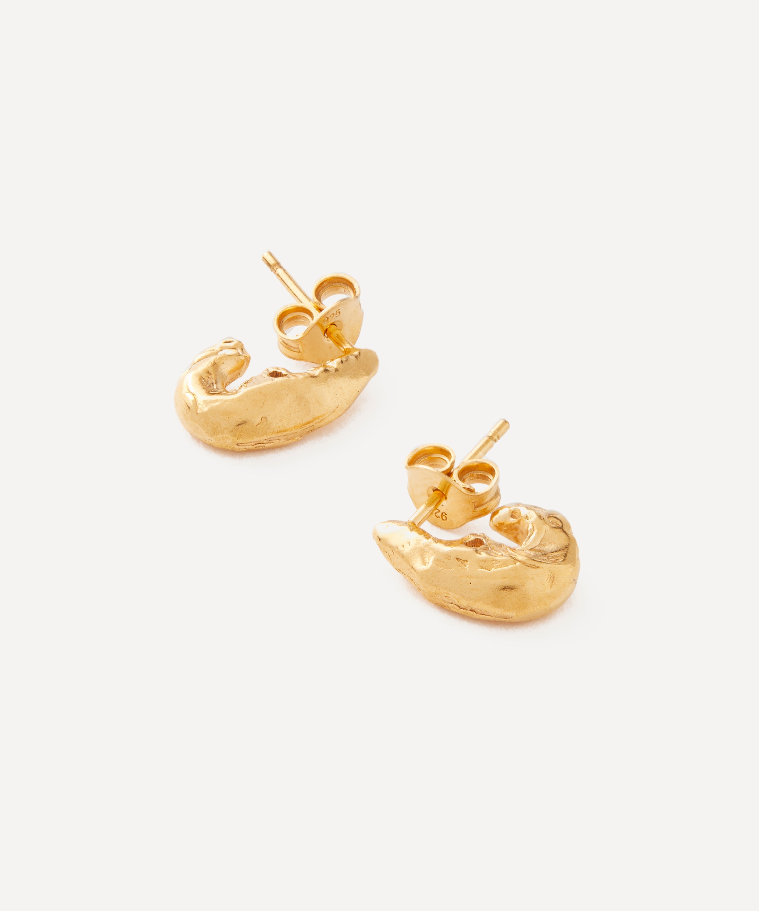 Alighieri - 24ct Gold-Plated Mini Gilded Crustacean Hoop Earrings image number 1