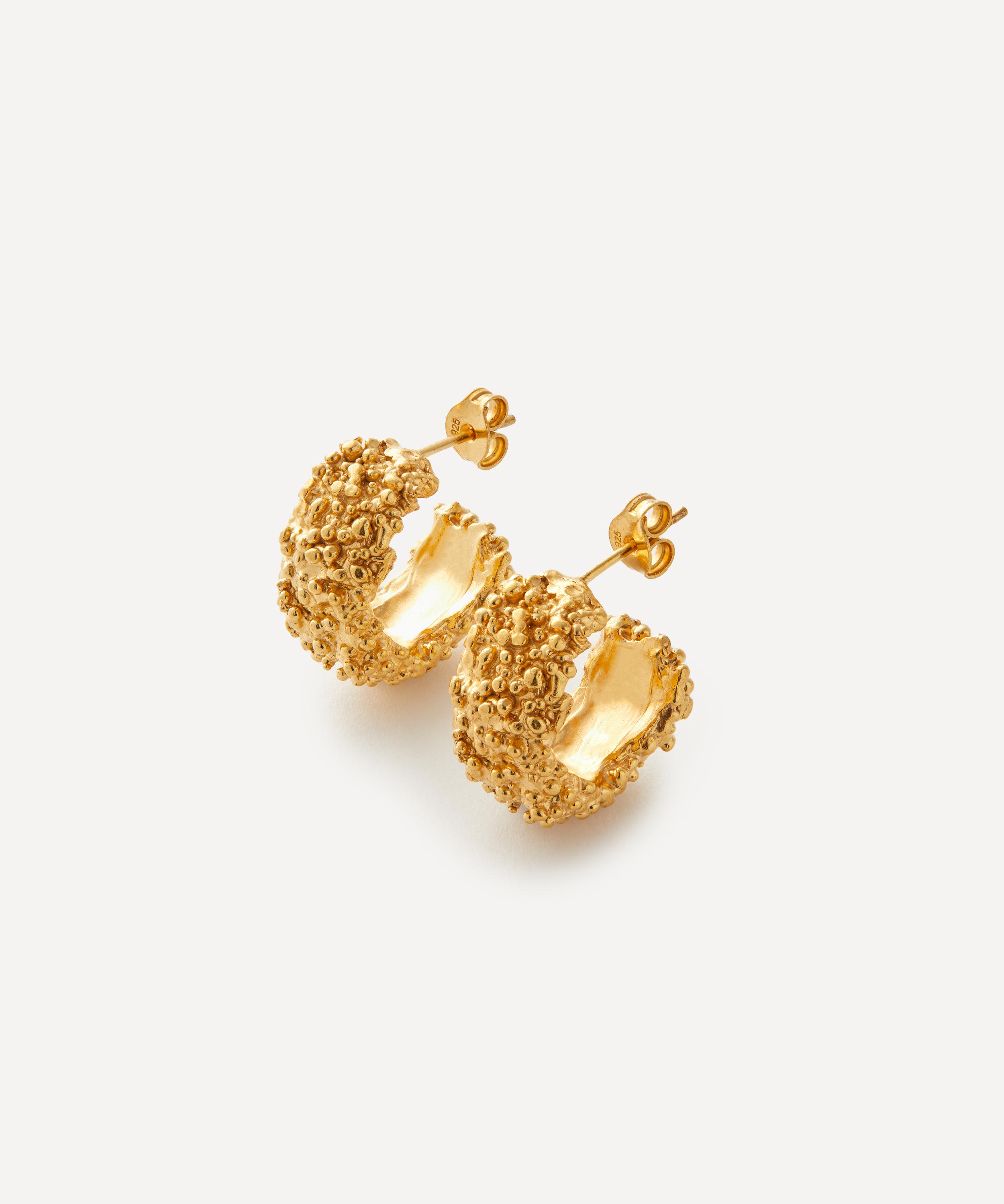 Alighieri - 24ct Gold-Plated Rocky Road Hoop Earrings image number 0