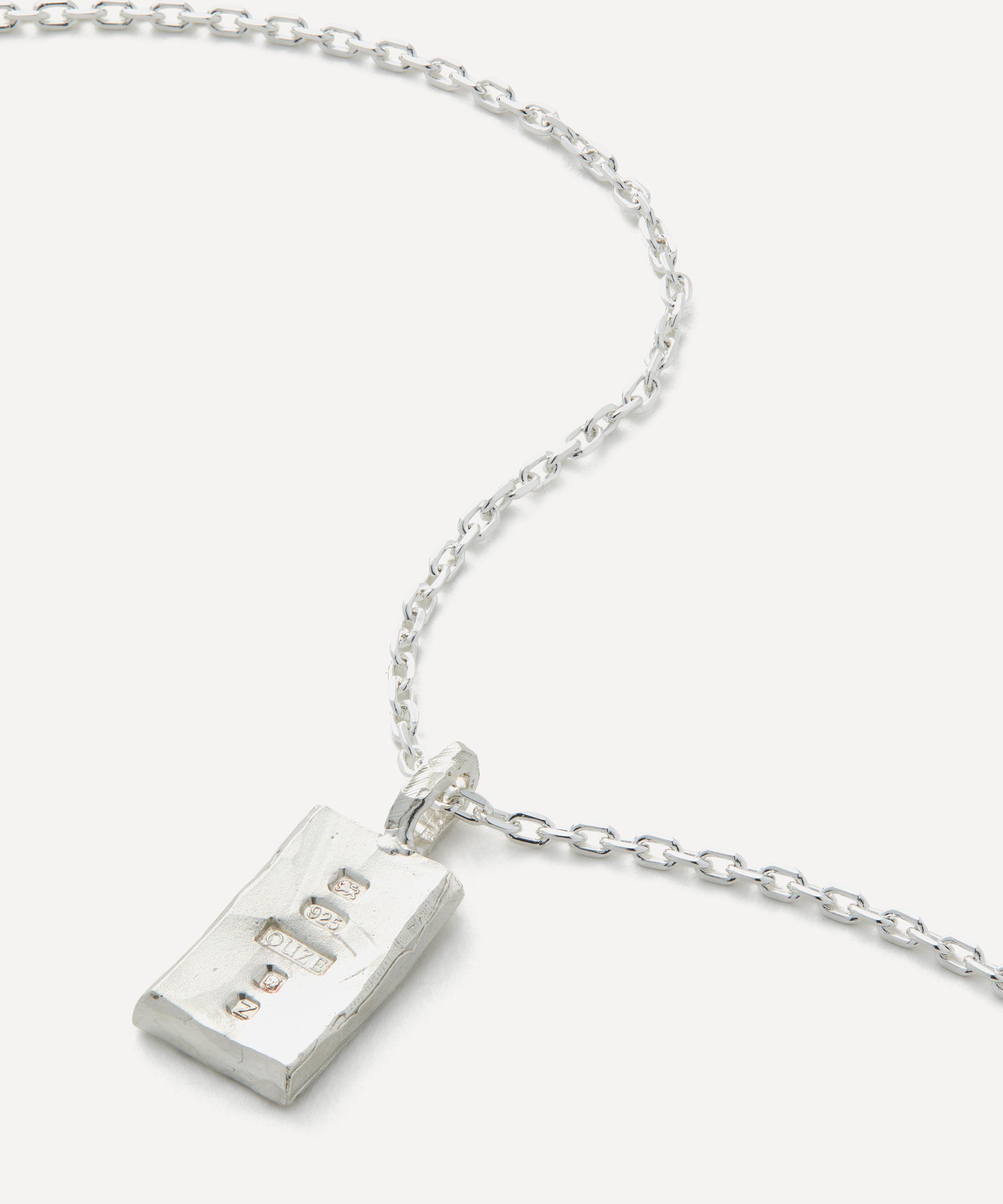 The Ouze - Sterling Silver Lace Ingot Pendant Necklace