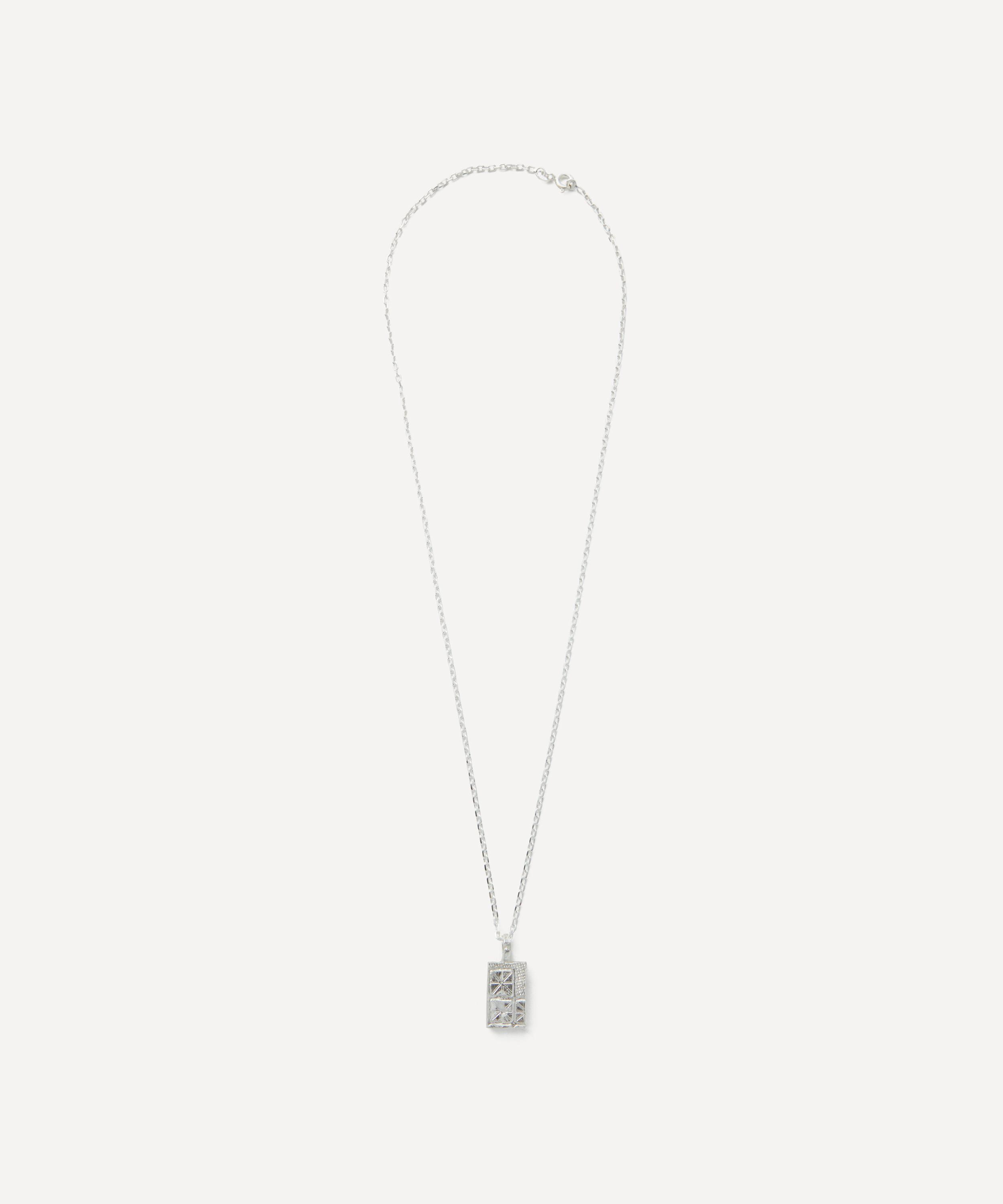 The Ouze - Sterling Silver Lace Ingot Pendant Necklace image number 3