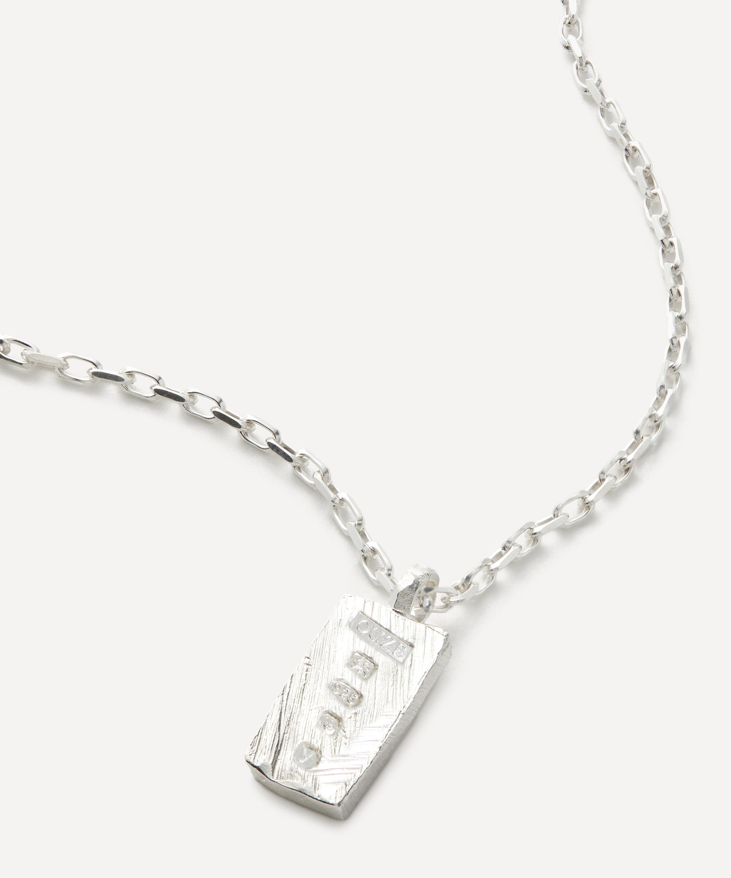 The Ouze - Sterling Silver Hallmark Ingot Pendant Necklace image number 0