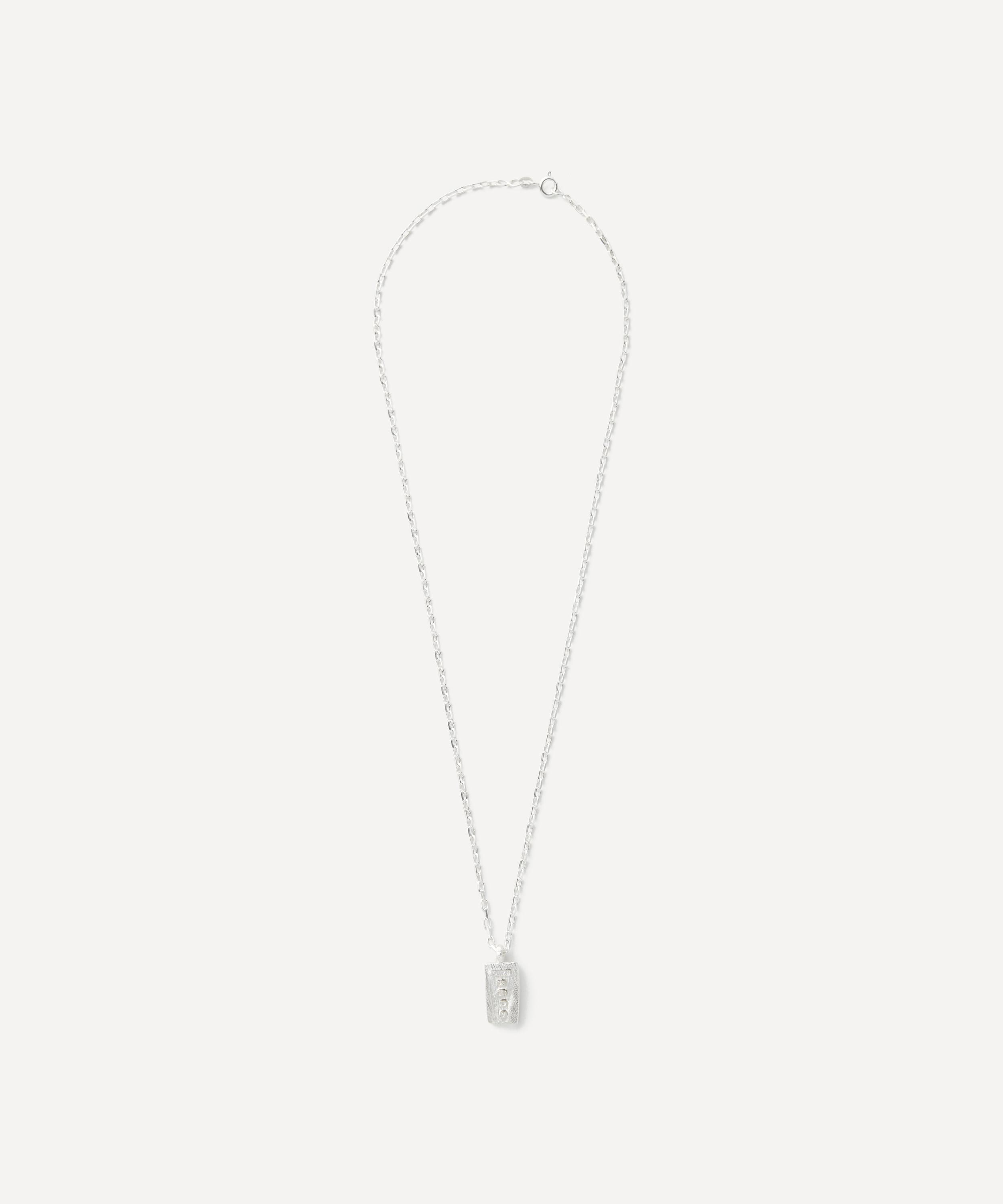 The Ouze - Sterling Silver Hallmark Ingot Pendant Necklace image number 1