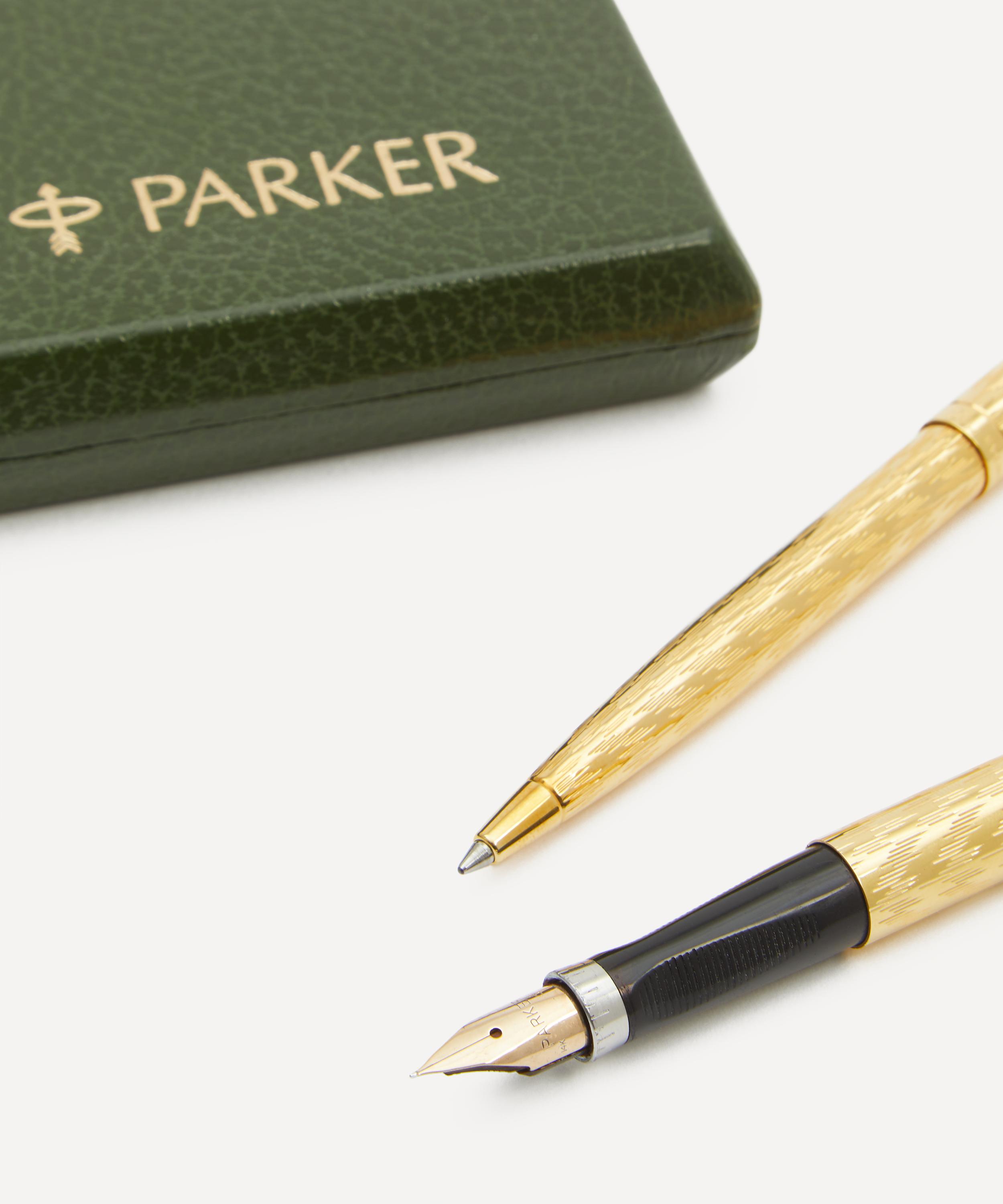 Vintage - Early French Parker 75 Fountain and Ballpoint Pen Set image number 2