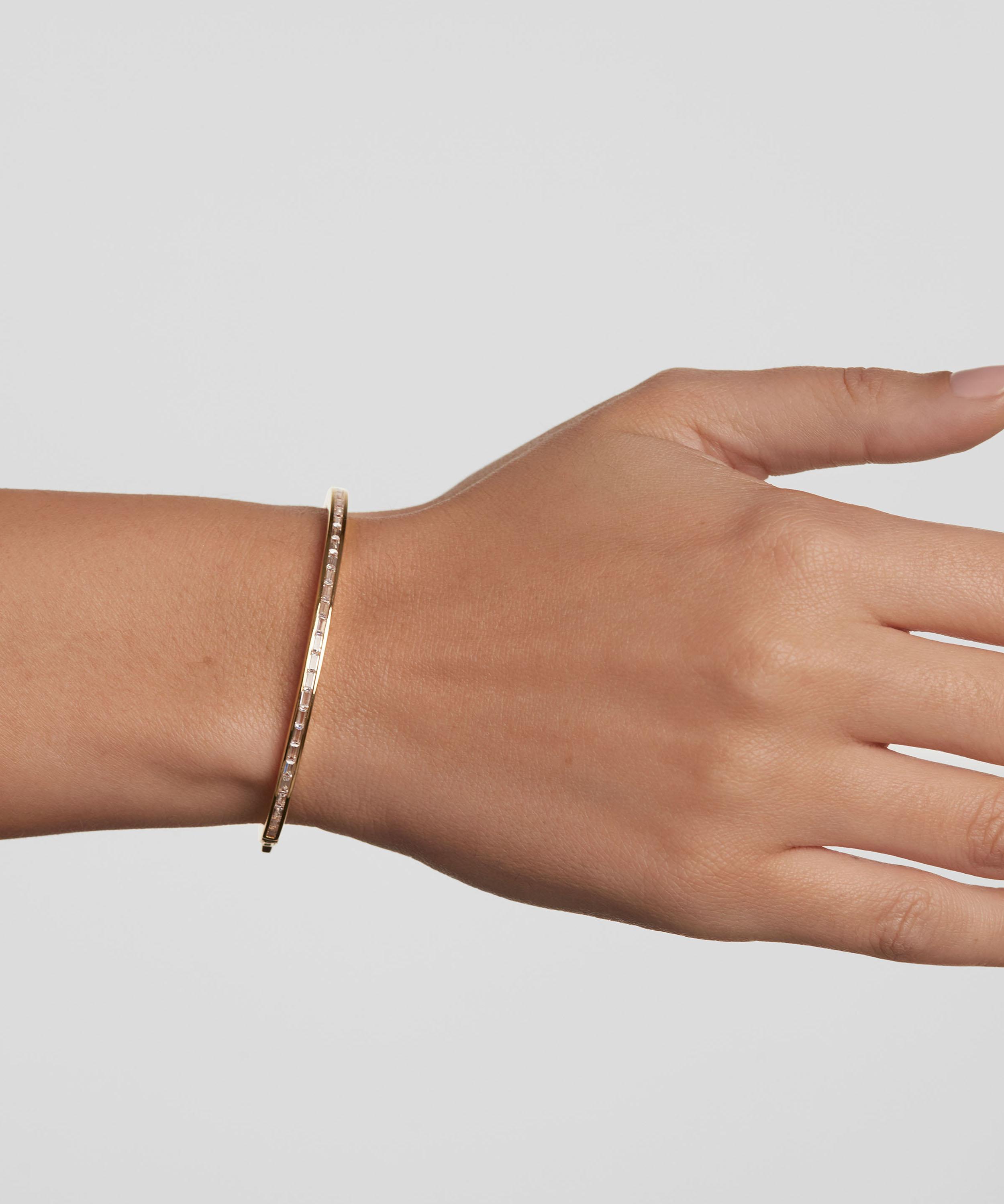 PDPAOLA - 18ct Gold-Plated Viena Bangle Bracelet image number 1